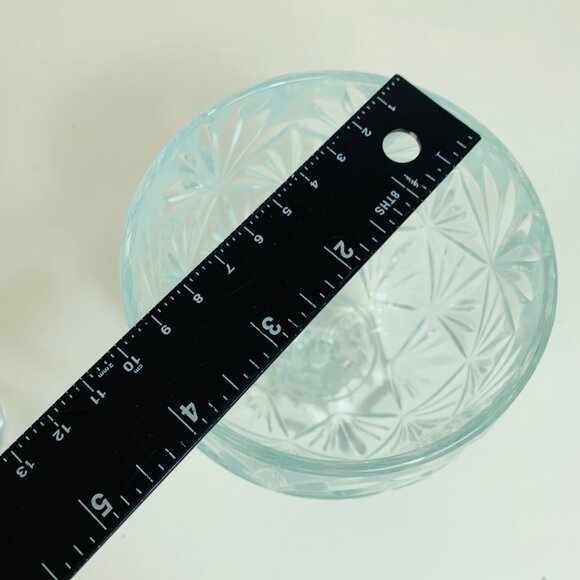 Luminarc USA Holiday Magic Crystal Candy Dish Octagon Pedestal Lid Trinket VTG - Picture 13 of 16